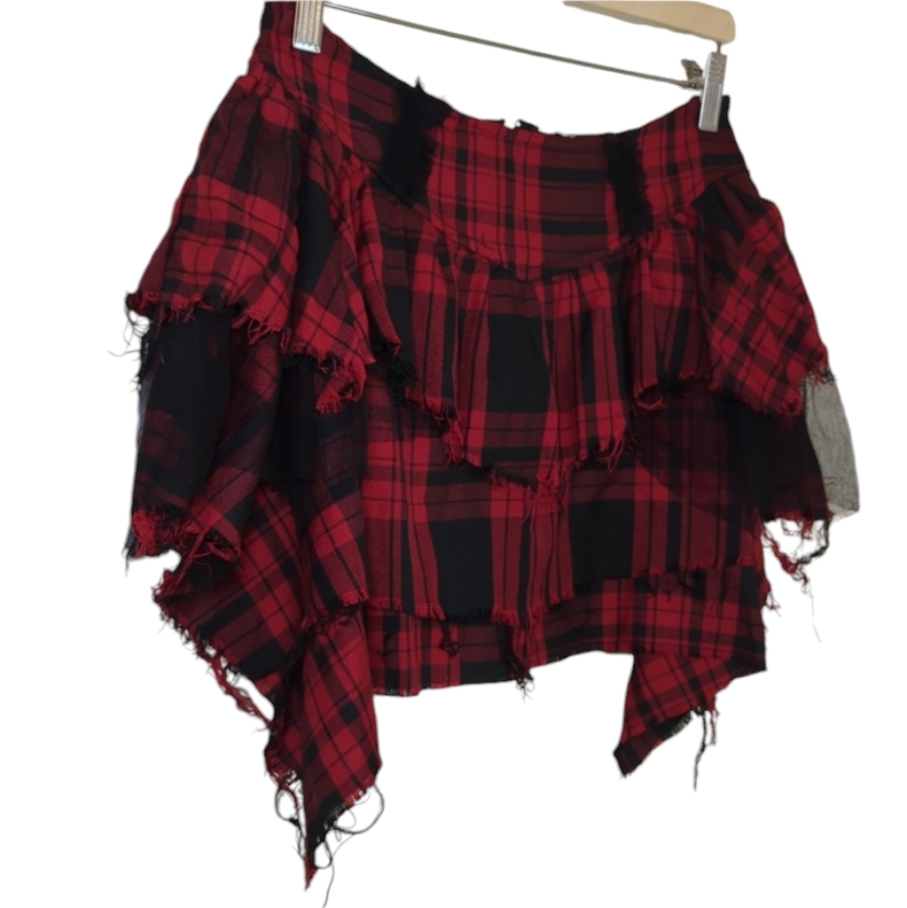 Hot Topic Red and Black Plaid Corset Dress - Picture 4 of 12